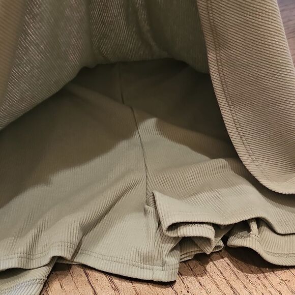 Sage Green Ribbed Mini Dress XS NWT LUSH - Picture 5 of 10